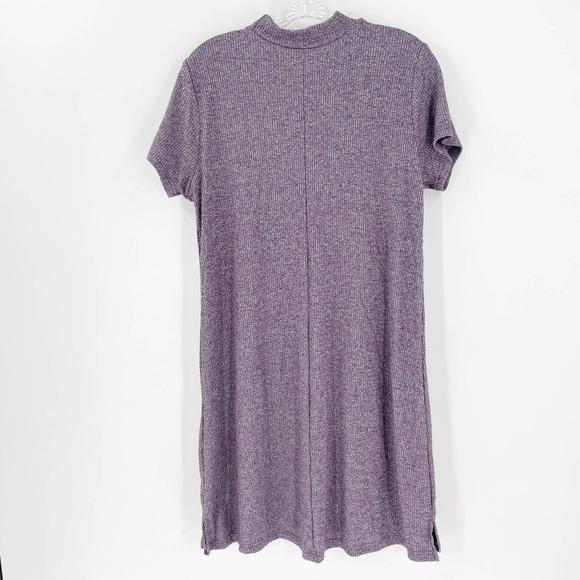 Cotton On Mock Neck Rib Knit Mini Sweater Dress Purple - Picture 4 of 5